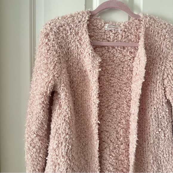 Zara Girls’ Knit Cardigan Sweater in Blush Pink - Picture 5 of 6